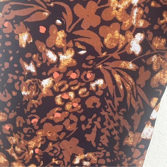 Anthropologie The Essential Slim Pants Women’s 4 – Brown Floral Stretch Trousers - Picture 6 of 11